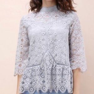 Chicwish Grey Lace top
